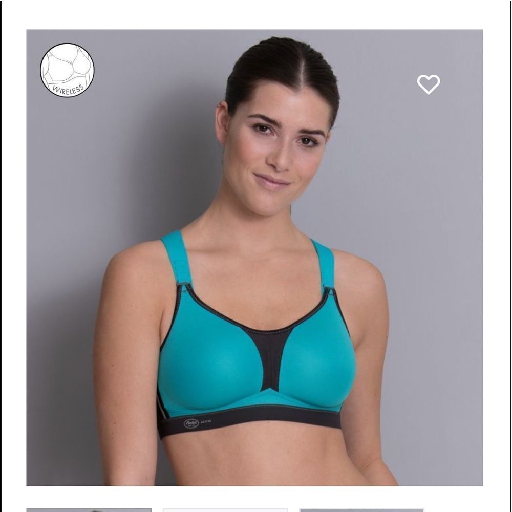 Anita DYNAMIX STAR‎ - Sports Bra Racerback, Maximum Support nwt blue/neon yellow
